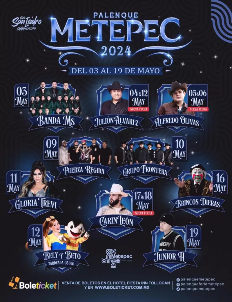 Fechas y horarios de festivales culturales en Metepec